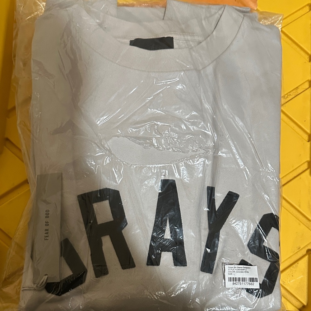 Fear of God grays 3/4 sleeve sweatshirt